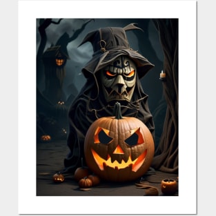 halloween pumpkin Posters and Art